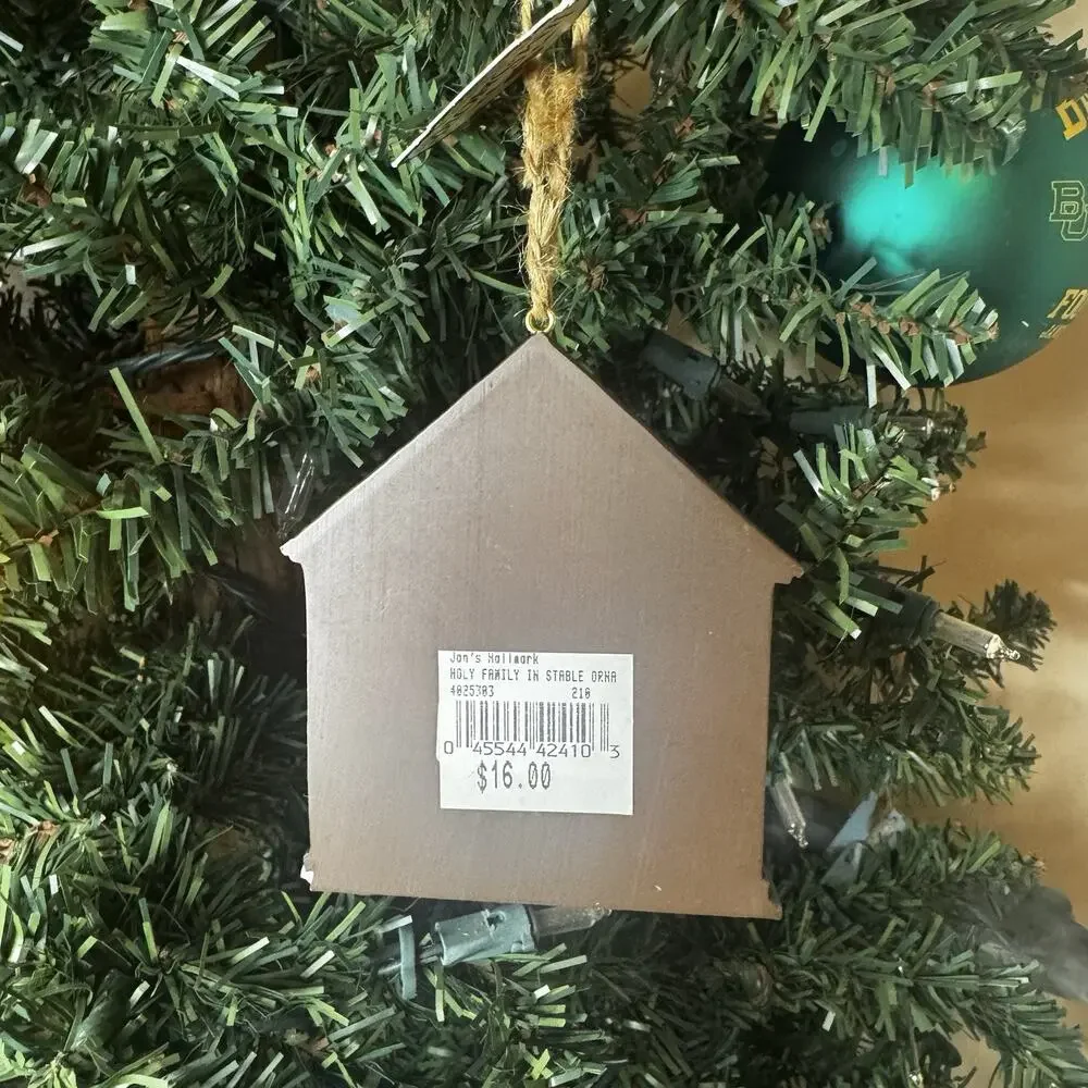 Jim Shore Heartwood Creek Christmas Ornament Holy Family in Stable Nativity 2011